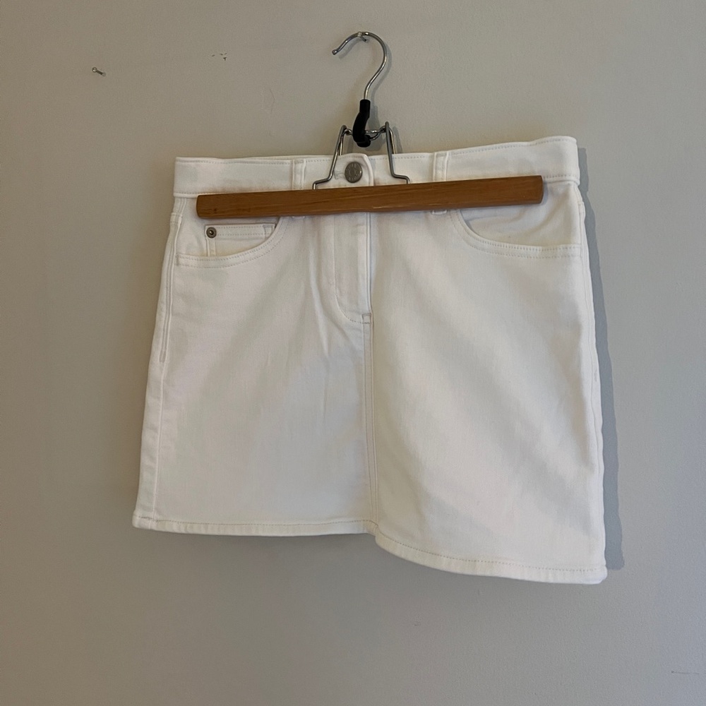 Crewcuts Girls White Denim Skirt